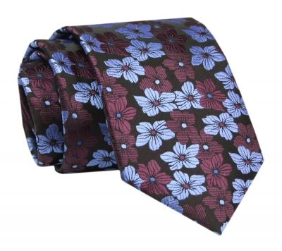 Elegancki, Klasyczny, Męski Krawat -ALTIES - Motym Kwiatowy