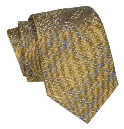 Klasyczny Krawat Męski - ALTIES - Stare Złoto