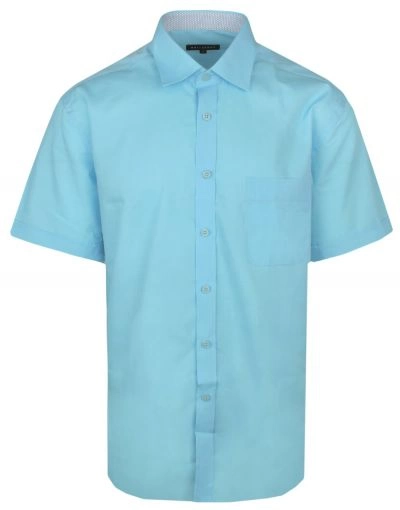 Koszula Wólczanka - Kr. Rękaw - Błękit - Regular