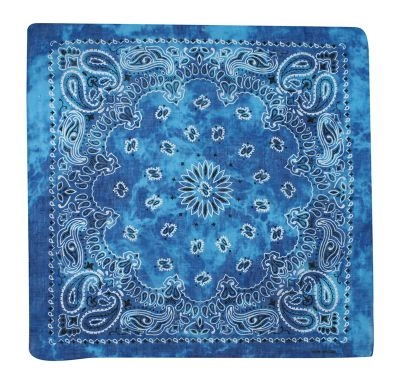 Bandamka Niebieska, Melanżowa w Paisley, Bandana, 100% Bawełna, Chusta Ochronna na Twarz -ALTIES