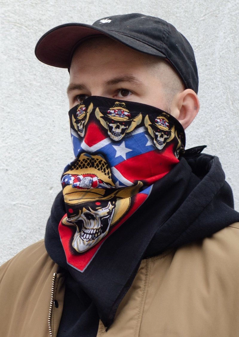 Bandamka w Czaszkę Kowboja, Bandana, 100% Bawełna, Chusta Ochronna na Twarz -ALTIES