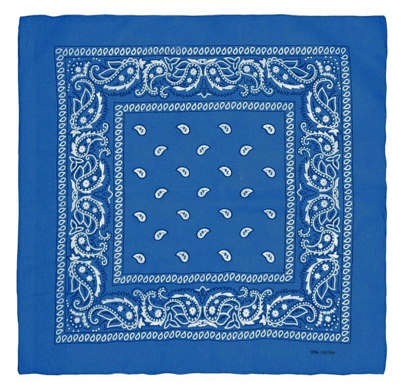 Bandana, Morska, Niebieska, Bandamka Męska, 100% Bawełna, Wzór Paisley -Pako Jeans