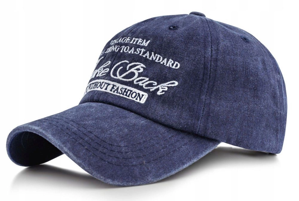Bawełniana Bejsbolówka (Czapka z Daszkiem) - Pako Jeans - Vintage, Granat