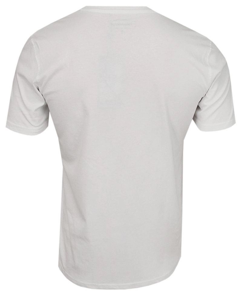 Biały Bawełniany T-Shirt -PAKO JEANS- Męski, Krótki Rękaw, Dekolt w Serek z Guzikami, BASIC