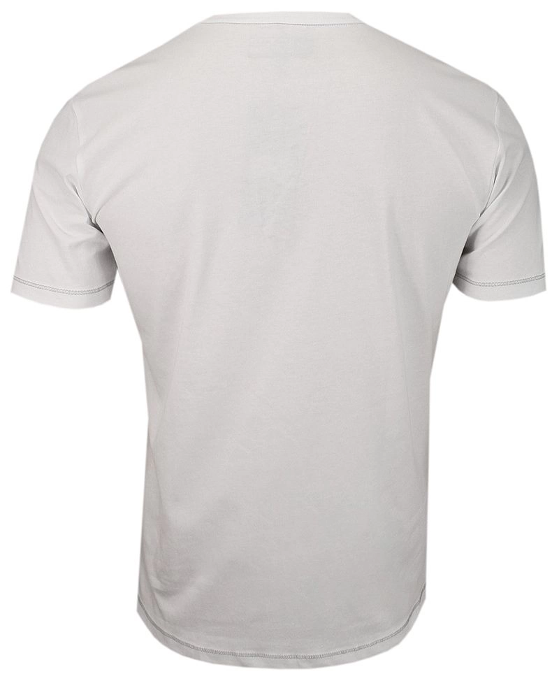 Biały Bawełniany T-Shirt -PAKO JEANS- Męski, Krótki Rękaw, Dekolt w Serek z Guzikami