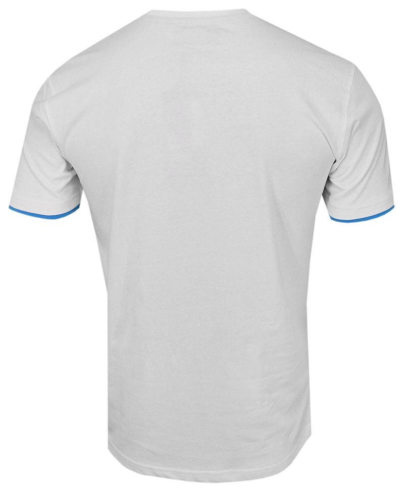 Biały Bawełniany T-Shirt -PAKO JEANS- Męski, Okrągły Dekolt, Krótki Rękaw, z Nadrukiem
