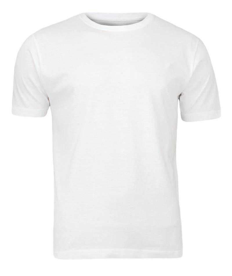 Biały T-Shirt Męski, Klasyczny, Bez Nadruku, 100% BAWEŁNA - Basic Store