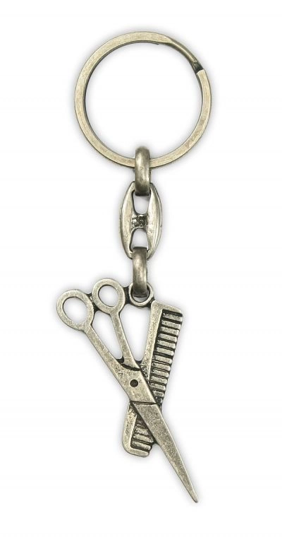 Brelok do Kluczy, Nożyczki i Grzebień, Dla Fryzjera, Zawieszka, Breloczek -EM Men's Accessories