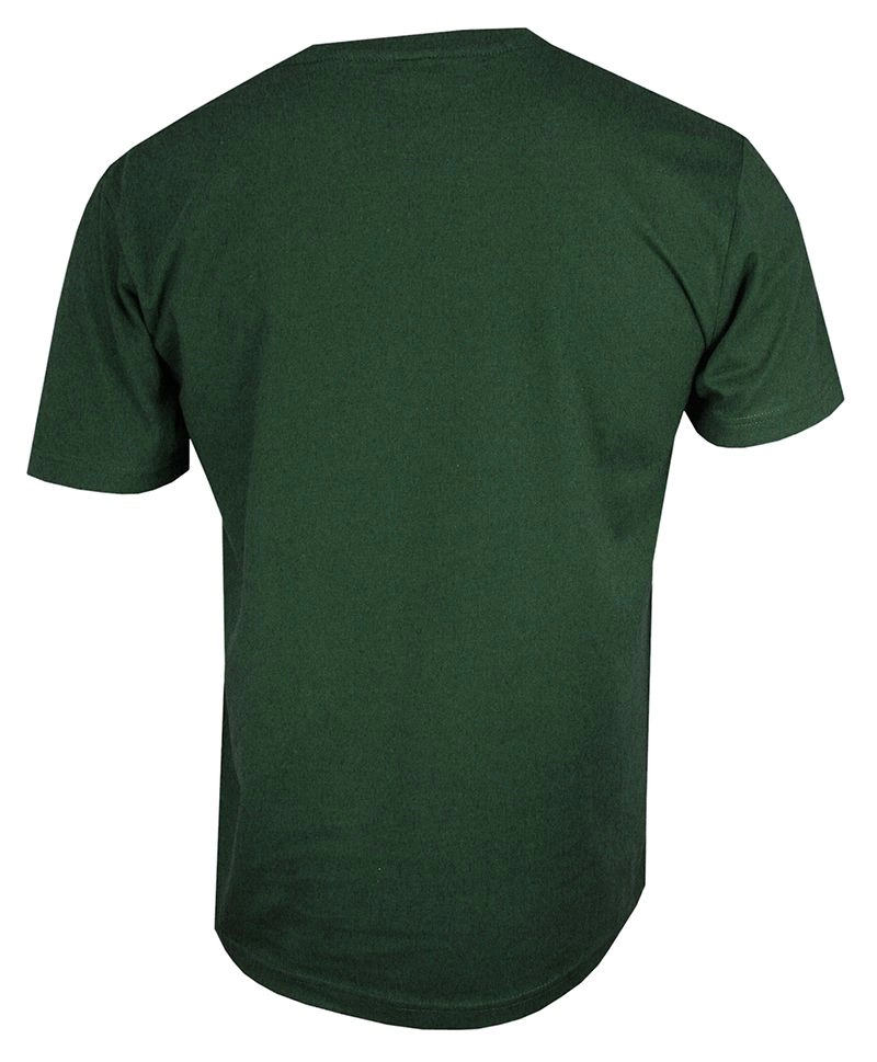 Butelkowy Zielony Bawełniany T-Shirt Męski Bez Nadruku STEDMAN Koszulka, Krótki Rękaw, Basic, U-neck