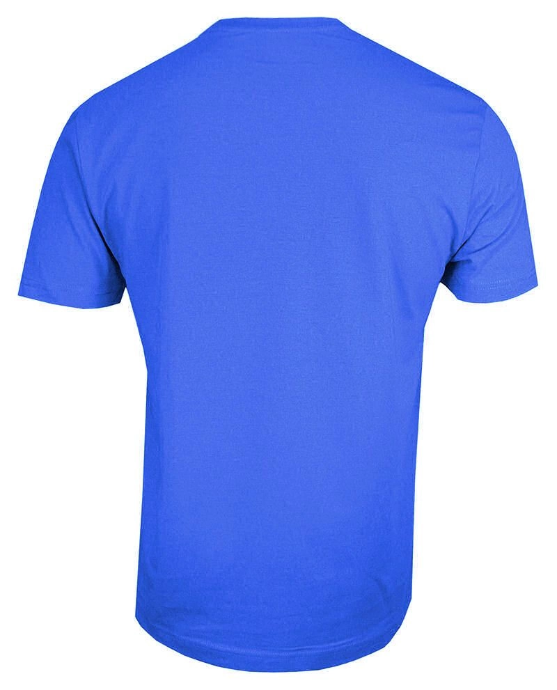Chabrowy Bawełniany T-Shirt w Serek, Męski Bez Nadruku -STEDMAN- Koszulka, Krótki Rękaw, V-neck