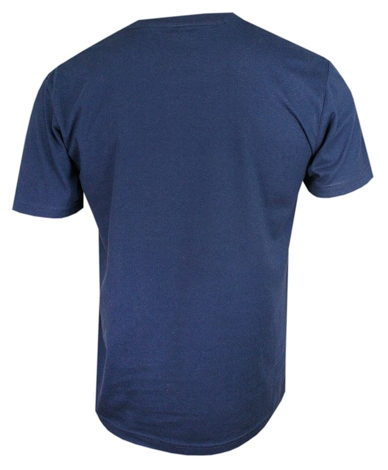 Ciemny Niebieski Bawełniany T-Shirt Męski Bez Nadruku -STEDMAN Koszulka, Krótki Rękaw, Basic, U-neck