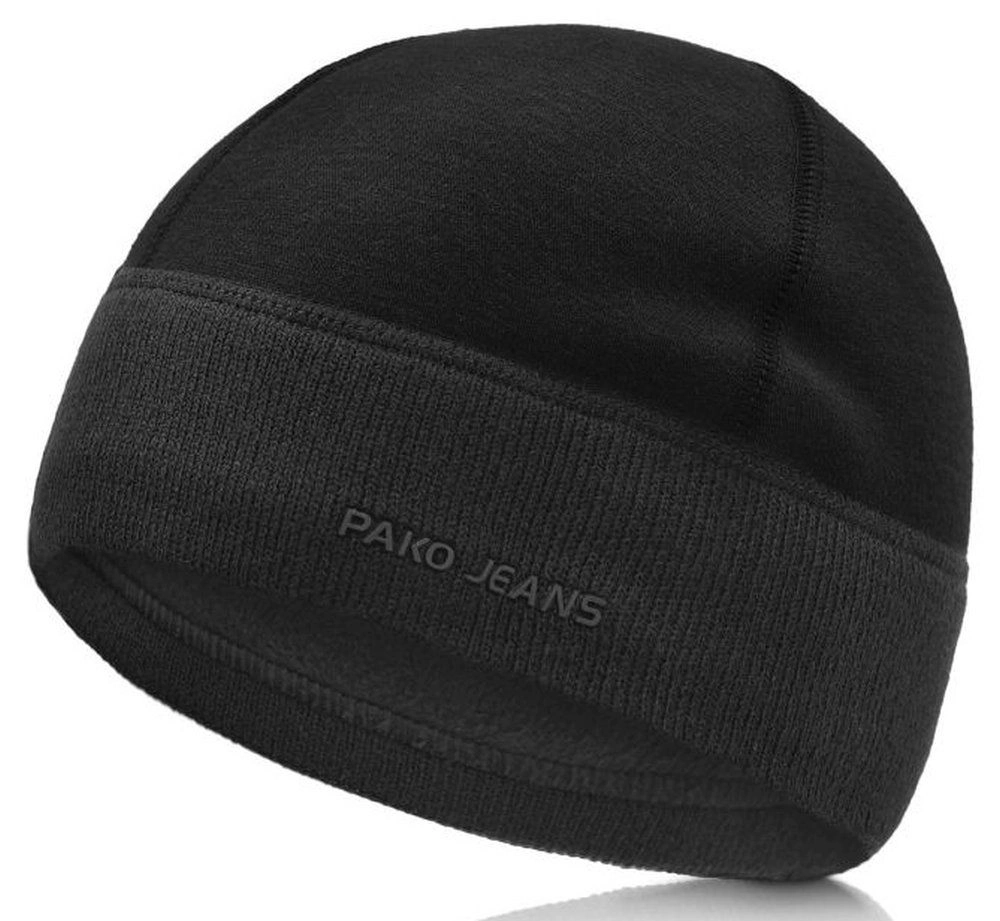 Ciepła, Zimowa Czapka - Podszyta Polarem - Pako Jeans - Czarna
