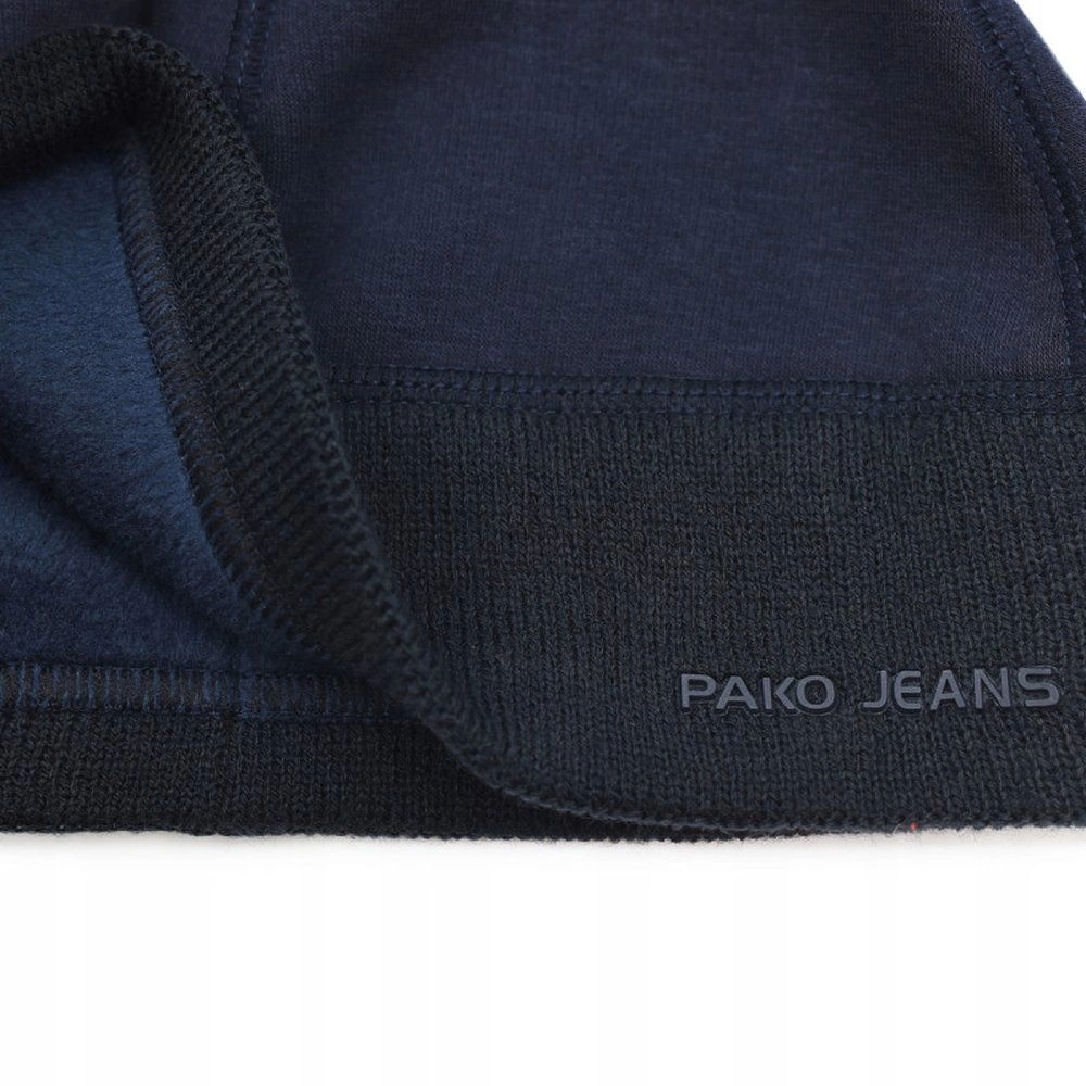 Ciepła, Zimowa Czapka - Podszyta Polarem - Pako Jeans - Granatowa