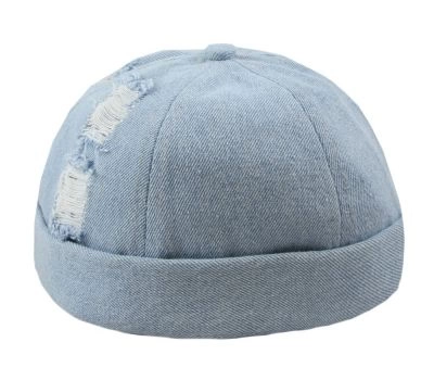 Czapka Dokerka, Jasna Jeansowa, Wiosenno-Letnia, Jesienna, Hipsterska -PAKO JEANS