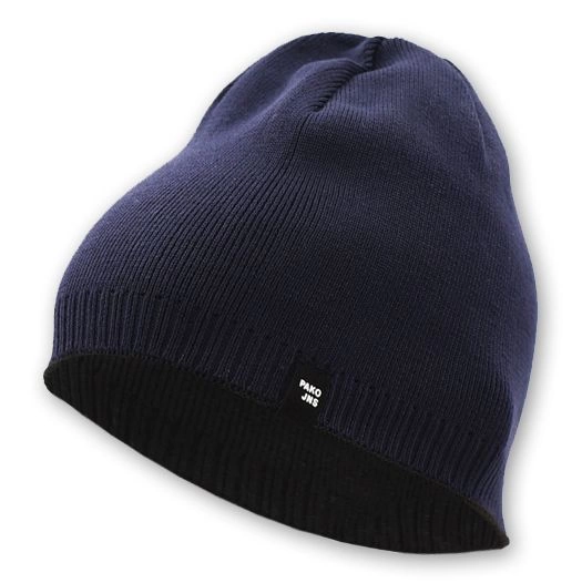 Czapka Dwustronna, Czarno-Granatowa Ciepła, Jesienno-Zimowa, Beanie -Pako Jeans