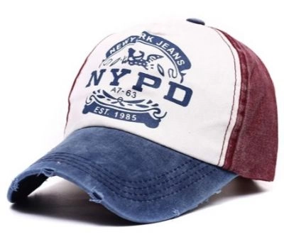 Czapka z Daszkiem, Czerwono-Granatowa, NYPD, New York, Retro Vintage