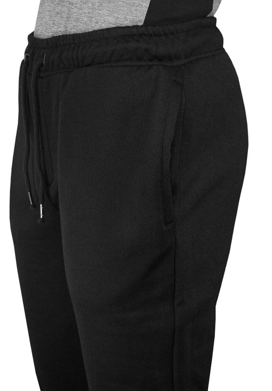 Czarne Sportowe Męskie Spodnie Dresowe -Brave Soul- ze Ściągaczami, Regular Fit