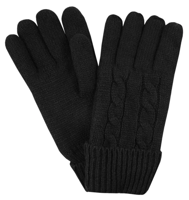 Czarne Wełniane Męskie Rękawiczki ze Ściągaczem -EM Men's Accessories- Jesienno-Zimowe, Ciepłe