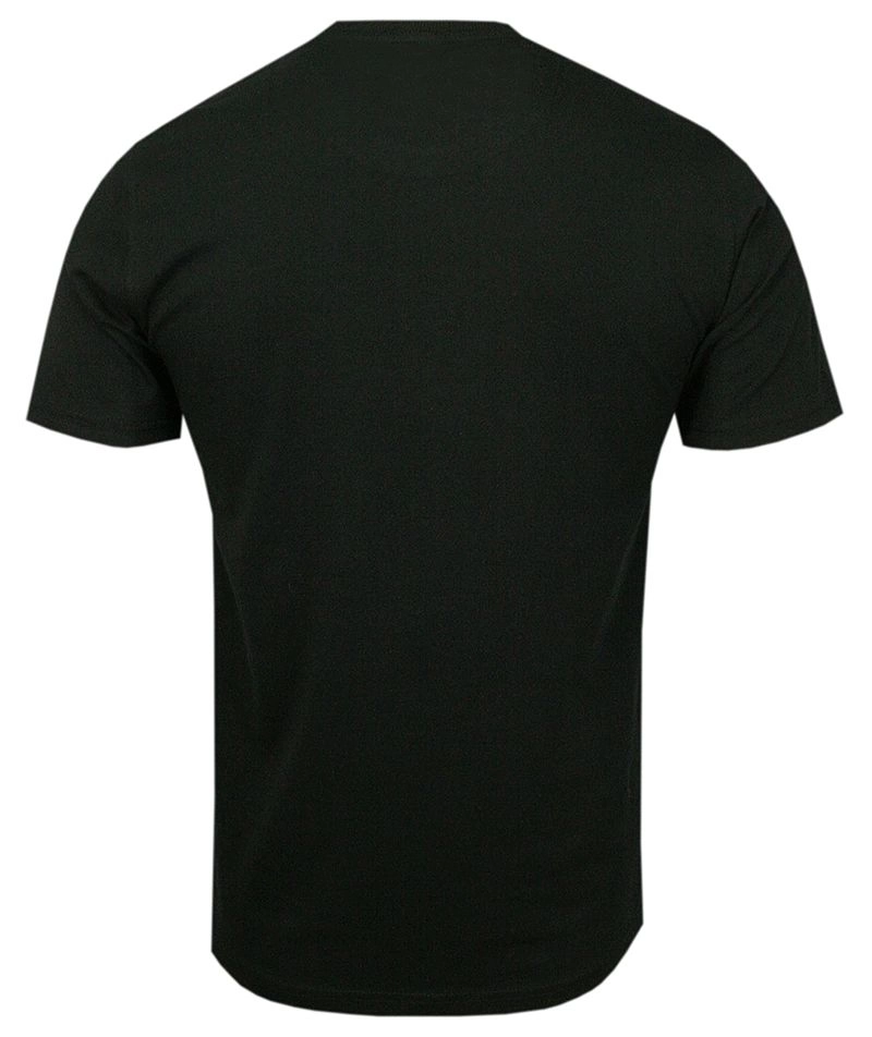 Czarny Bawełniany T-Shirt -PAKO JEANS- Męski, Okrągły Dekolt, Krótki Rękaw, z Motywem Geometrycznym
