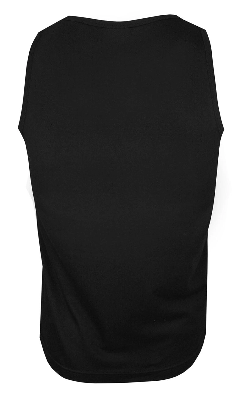 Czarny Bawełniany T-Shirt (TANK TOP) Męski Bez Nadruku -STEDMAN- Koszulka, Bez Rękawów, Bezrękawnik
