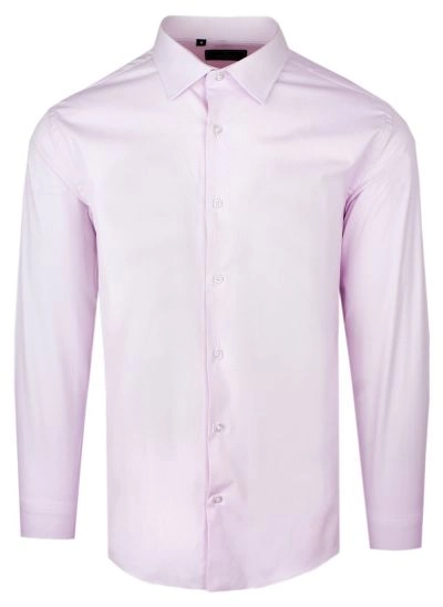 Elegancka Koszula Męska - VICTORIO - Slim - Różowa