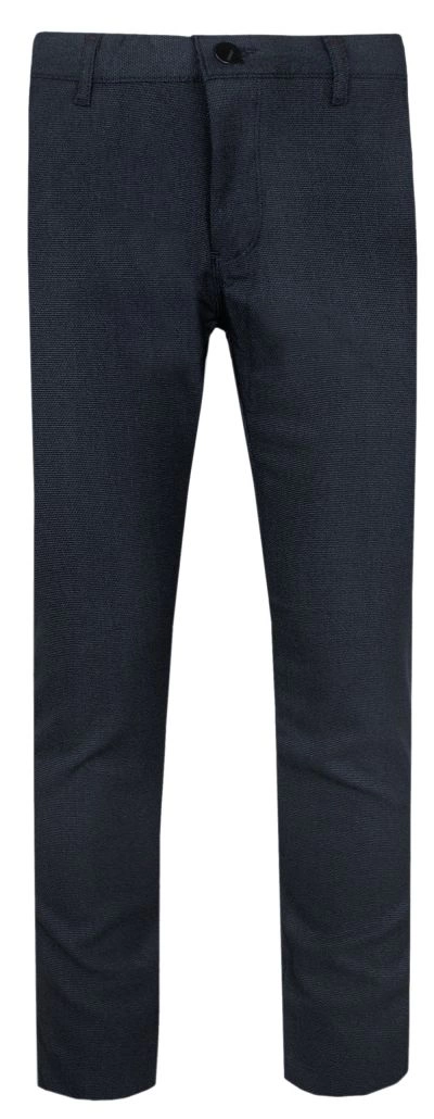 Eleganckie Męskie Spodnie, Zwężane (Slim Fit) – RIGON - Grafit z Granatem