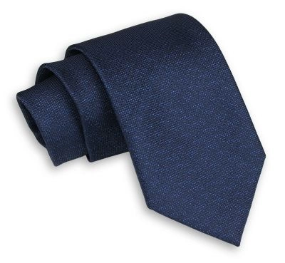 Granatowy Melanżowy Męski Krawat -Chattier- 7,5cm, Klasyczny, Szeroki, Elegancki