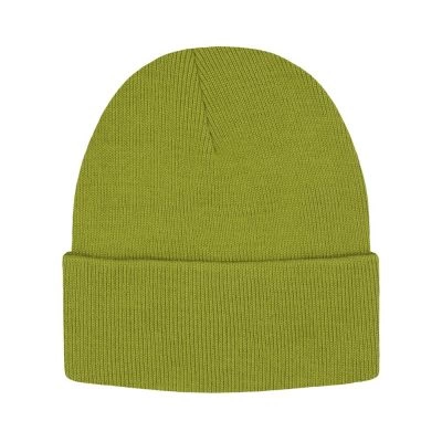 Jednokolorowa Czapka Zimowa Typu Beanie – Zimowa - Limonka