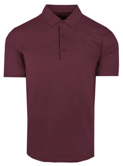 Jednokolorowa, Męska Koszulka POLO - Quickside - Bordowa