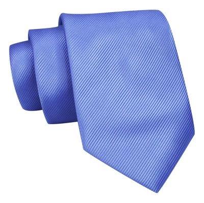 Klasyczny Krawat Ciemny Niebieski w Delikatne Prążki, Męski, 7 cm -Angelo di Monti