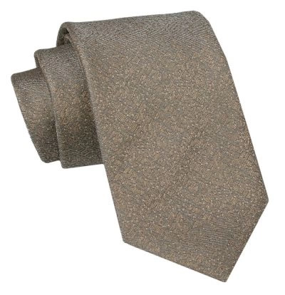 Klasyczny Męski Krawat - ALTIES - Beżowy Melanż