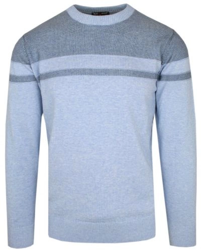 Klasyczny Sweter - Wełna z Akrylem - Pako Jeans - Niebieski
