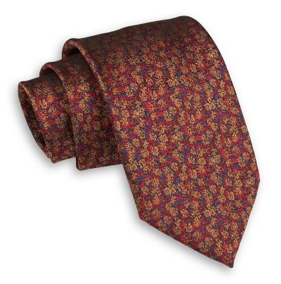 Kolorowy Męski Krawat -Chattier- 7,5cm, Klasyczny, Szeroki, Elegancki, Melanż