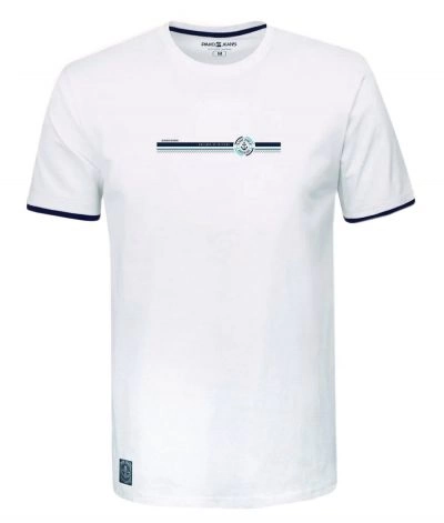 Koszulka Męska (T-Shirt) - PAKO JEANS - Biała, Nadruk