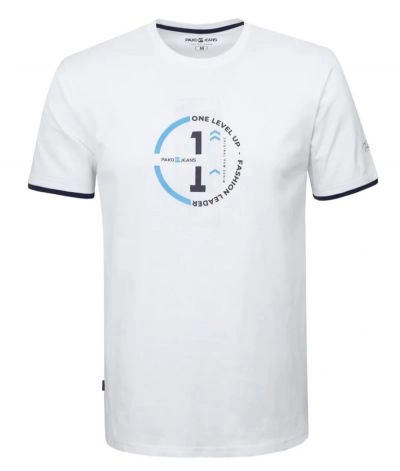 Koszulka Męska (T-Shirt) - PAKO JEANS - Biała z Nadrukiem