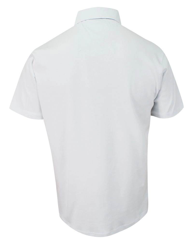 Koszulka POLO, Biała Casualowa, Męska, Krótki Rękaw, Jednokolorowa, T-shirt 