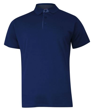 Koszulka POLO, Casualowa, Granatowa Męska, Krótki Rękaw, Jednokolorowa, T-shirt
