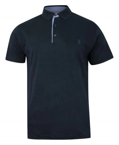 Koszulka POLO, Ciemna Granatowa Casualowa, Męska, Krótki Rękaw, Jednokolorowa, T-shirt