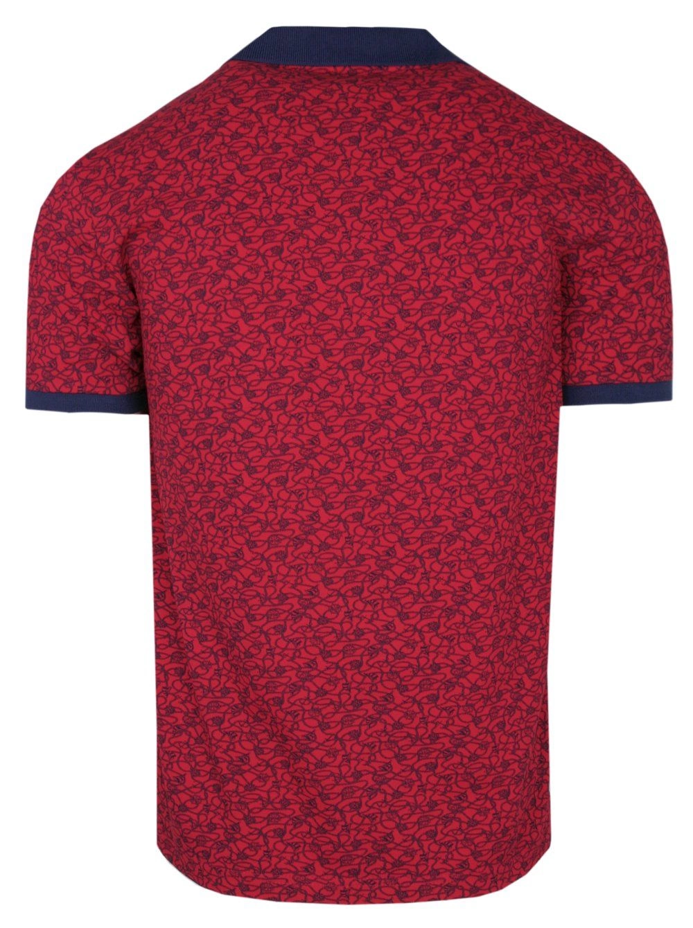Koszulka POLO, Czerwona w Koła Sterowe, Żaglówki, Męska, Krótki Rękaw, T-shirt 