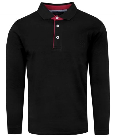 Koszulka Polo z Długim Rękawem - Pako Jeans - Czarna