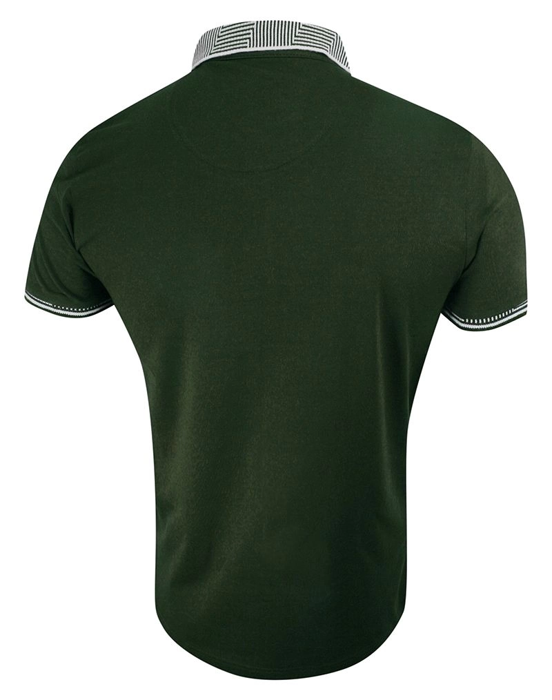 Koszulka POLO Zielona Bawełniana, Męska, Krótki Rękaw, z Kołnierzykiem, Casualowa -Brave Soul