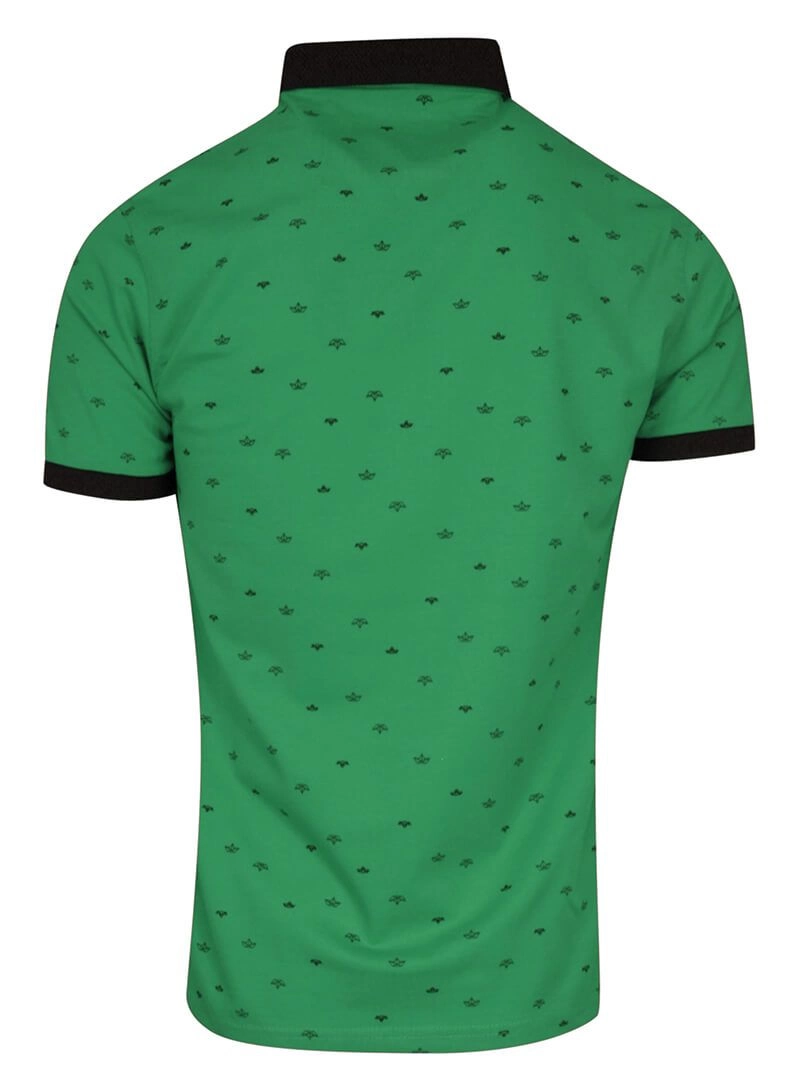 Koszulka POLO, Zielona w Origami, Statki, Męska, Casualowa, Krótki Rękaw, T-shirt 