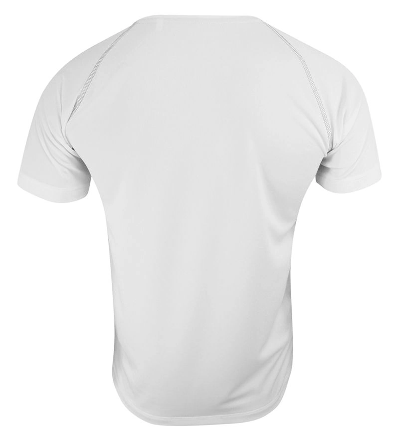 Koszulka T-shirt, Biała, Sportowa, ACTIVE-DRY Poliester, Raglanowe Rękawy