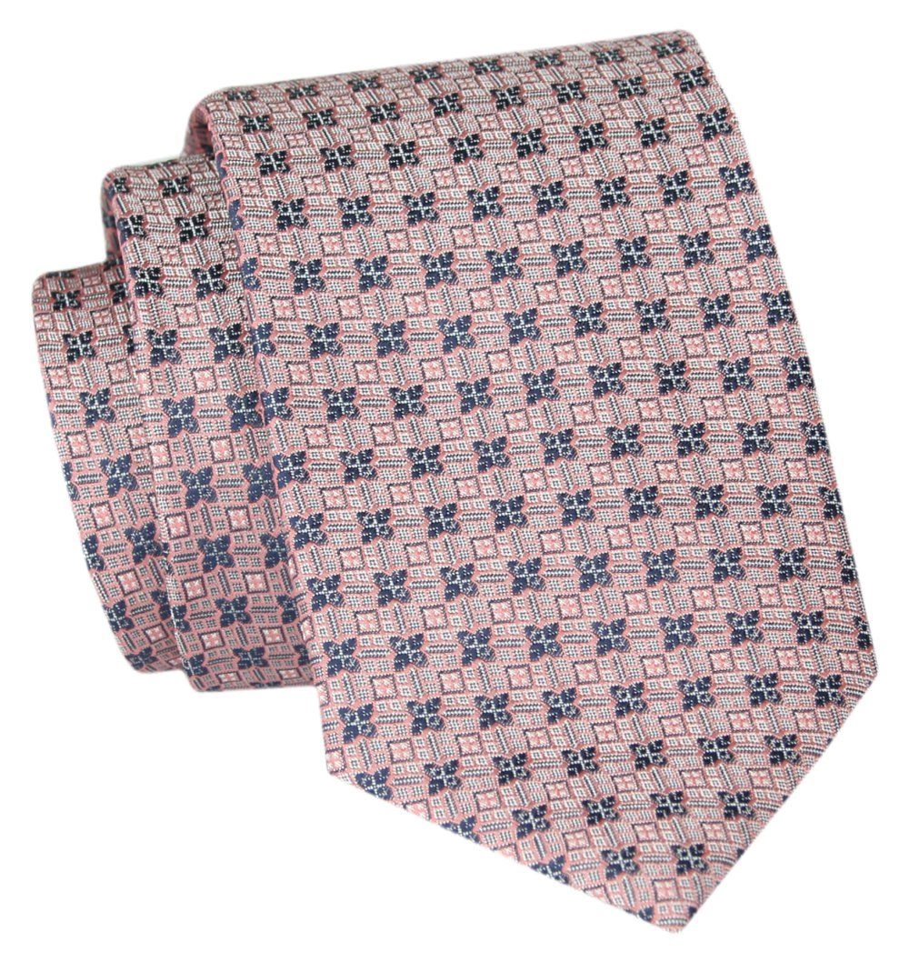 Krawat Angelo di Monti - Jasny Róż, Drobny Wzór