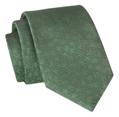 Krawat Angelo di Monti - Zielony, Faktura w Liście