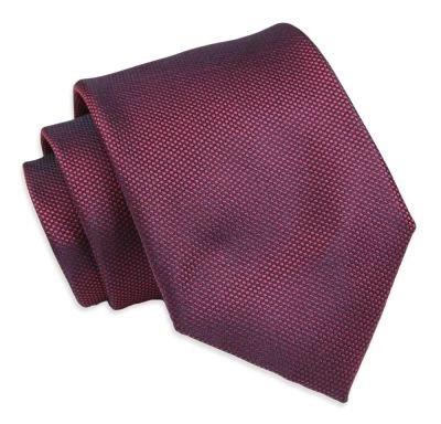 Krawat Klasyczny, Bordowy w Drobny Rzucik, Męski, Szeroki 8 cm, Elegancki -CHATTIER