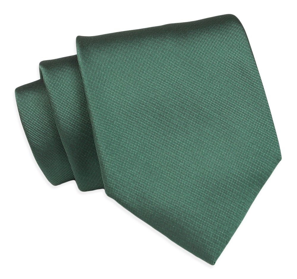 Krawat Klasyczny, Zielony w Drobny Rzucik, Męski, Szeroki 8 cm, Elegancki -CHATTIER