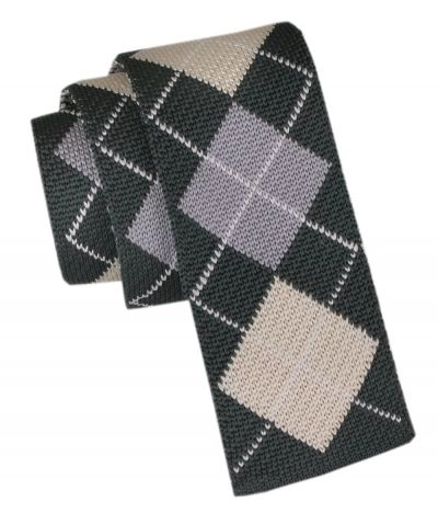 Krawat Knit (Dzianinowy) - Wzór Geometryczny - Alties - Kolorowy