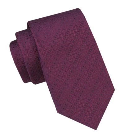 Krawat Męski - Alties - Bordowy z Delikatnym Wzorem