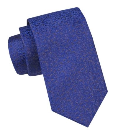 Krawat Męski - Alties - Niebiesko-Brązowy Melanż